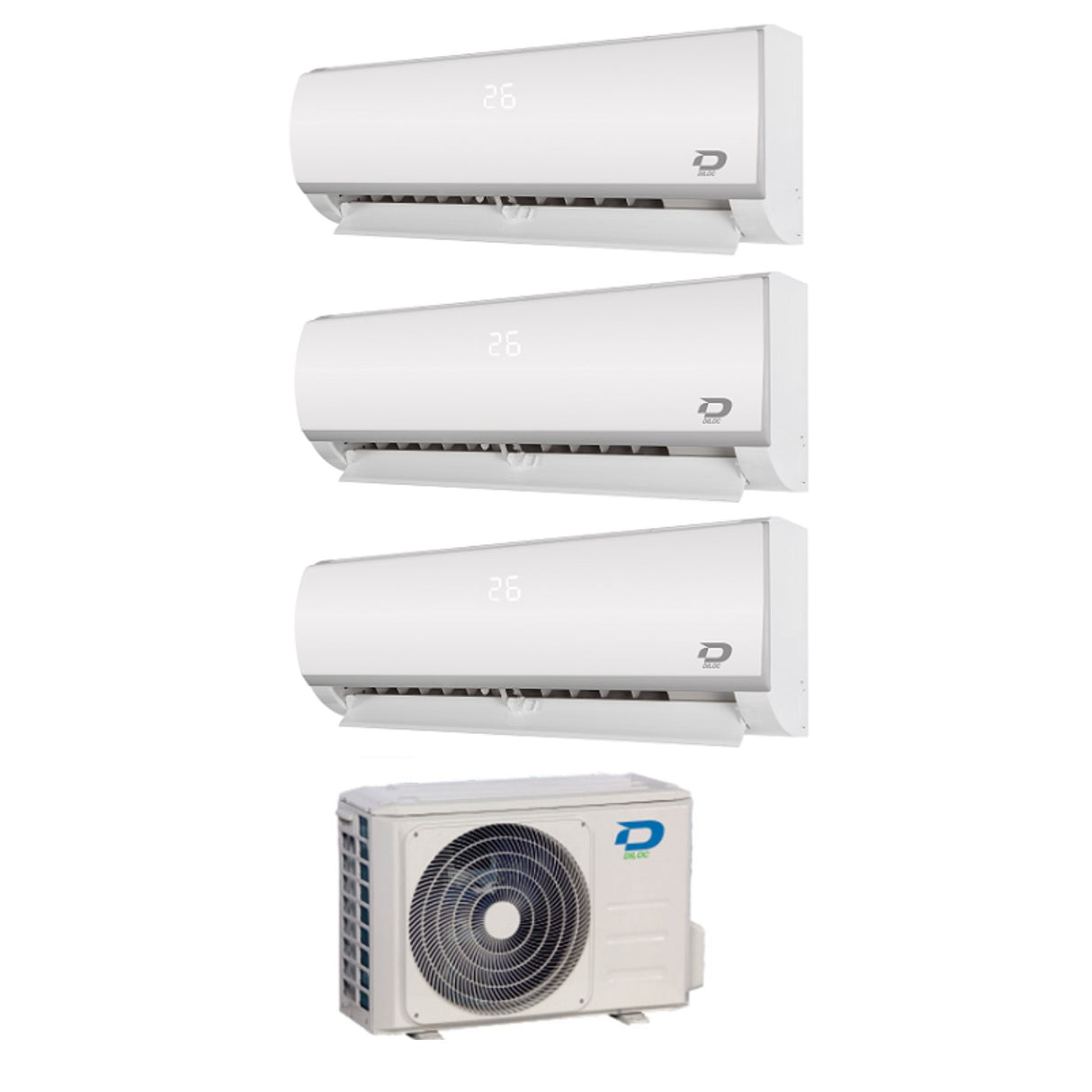 diloc climatizzatore condizionatore diloc trial split inverter serie frozen 999 con d.frozen360 r 32 classe a 900090009000 btu wi fi optional