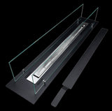 divina fire bruciatore per camino a bioetanolo biocamino in acciaio con vetri da 100 cm ean 8056157806066