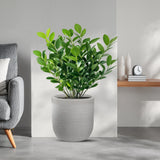 divina garden vaso in resina da esterno interno per piante cilindro di design d 35x34h raffaello beige ean 8056157809029