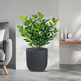 divina garden vaso in resina da esterno interno per piante cilindro di design d 35x34h raffaello grigio ean 8056157809005