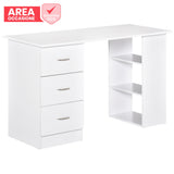 easycomfort area occasioni easycomfort scrivania porta pc con 3 cassetti e 3 ripiani scrivania per camera e ufficio in legno 120x49x72cm bianco