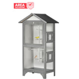 easycomfort area occasioni easycomfort voliera per uccelli da esterno in legno di abete 80 5x57x158 5cm grigio chiaro