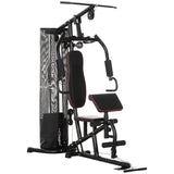 easycomfort easycomfort stazione fitness con pesi da 45kg in acciaio per allenamento a casa 170x104x205cm nero