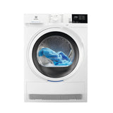 electrolux asciugatrice a pompa di calore electrolux 8 kg ew7hw842 lxpxa 596x638x85 perfectcare 700 sensicare system ecoflow partenza ritardata classe a ean 7332543846689