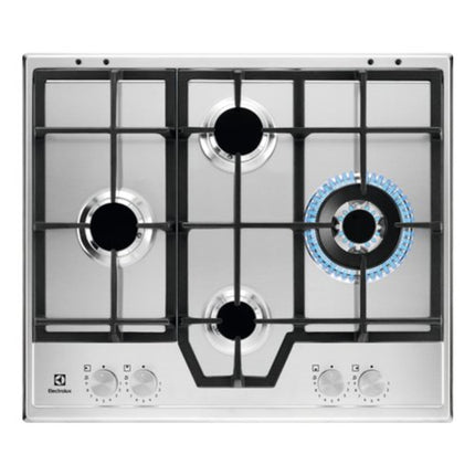 electrolux piano cottura a gas electrolux serie 600 slim line kgs64562sx 4 fuochi l595xp51 inox ean 7332543829538