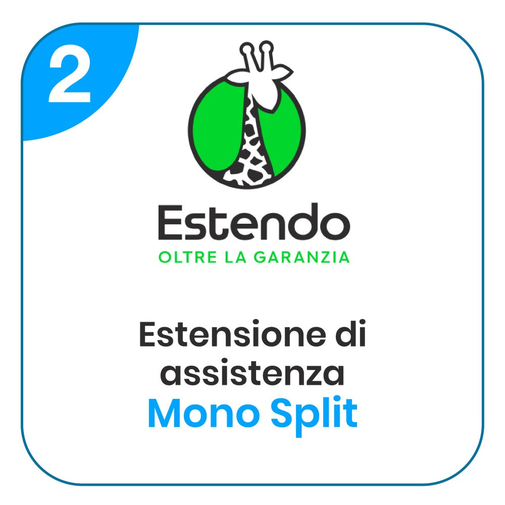 estendo 2 anni aggiuntivi di assistenza per guasti e malfunzionamenti per condizionatori monosplit ean 8058754043561