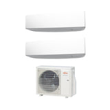 fujitsu climatizzatore condizionatore fujitsu dual split inverter serie ke 79 con aoyg18kbta2 r 32 wi fi optional 70009000 colore bianco white novita ean 8059657011084