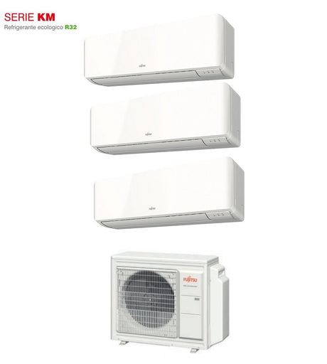 fujitsu climatizzatore condizionatore fujitsu trial split inverter serie km 9912 con aoyg18kbta3 r 32 9000900012000 wi fi optional kmcc novita