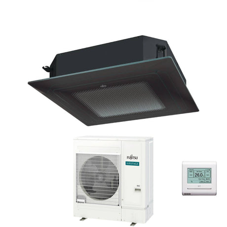 fujitsu condizionatore a cassetta fujitsu kr circular flow black 45000 btu auxg45krlb monofase r 32 wi fi optional con griglia e filocomando