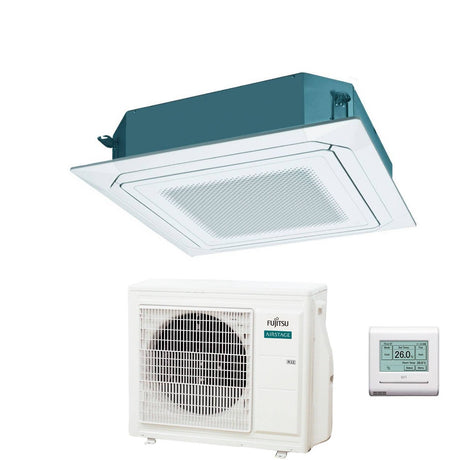 fujitsu condizionatore a cassetta fujitsu kr circular flow white 24000 btu auxg24krlb r 32 wi fi optional con griglia e filocomando