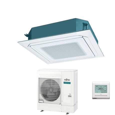 fujitsu condizionatore a cassetta fujitsu kr eco circular flow white 54000 btu auxg54krlb monofase r 32 wi fi optional con griglia e filocomando