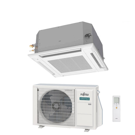 fujitsu condizionatore a cassetta fujitsu kv eco 24000 btu auxg24kvla r 32 wi fi optional con griglia e telecomando