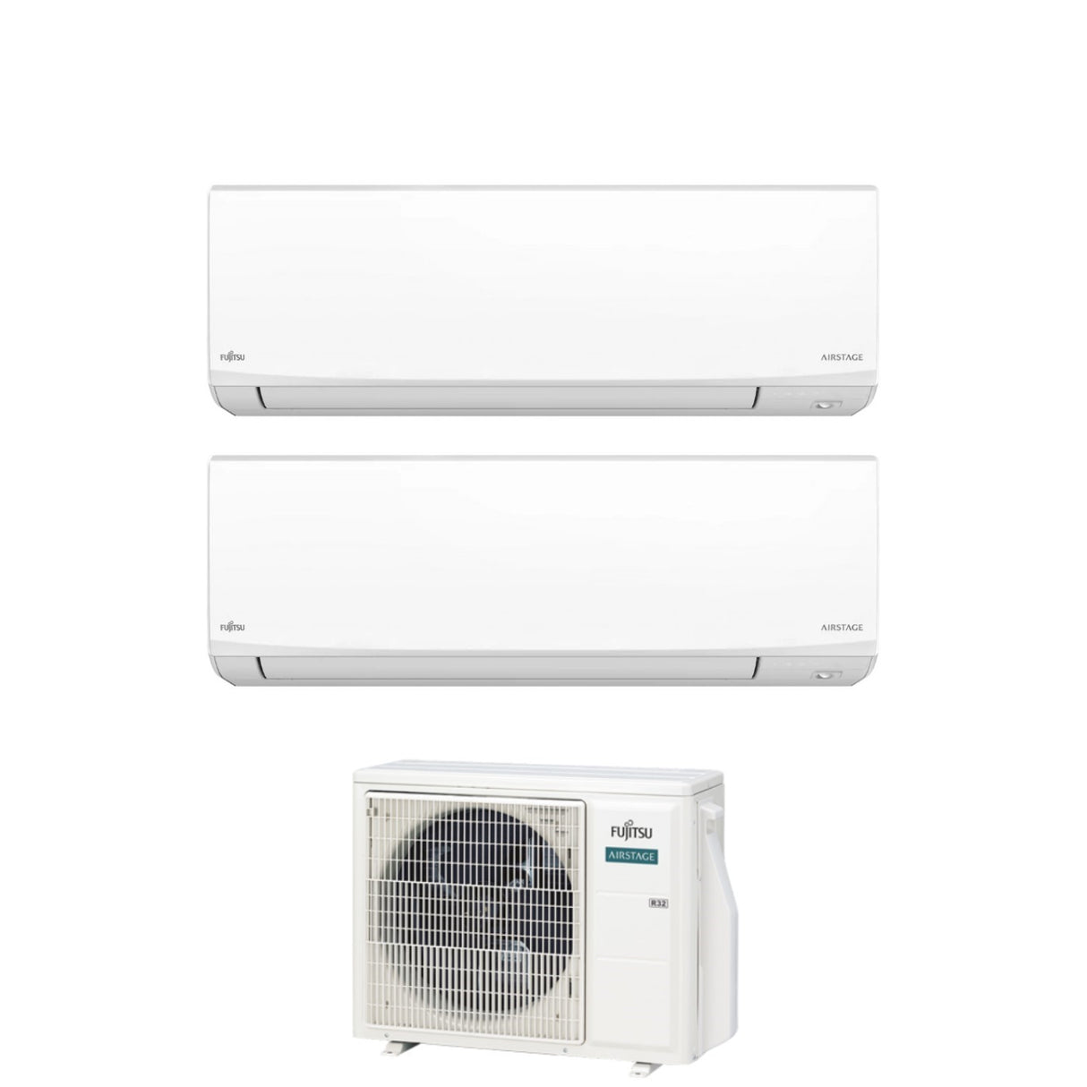 fujitsu condizionatore dual split fujitsu kj white 99 con aoeg18kbca2 r 32 wi fi integrato
