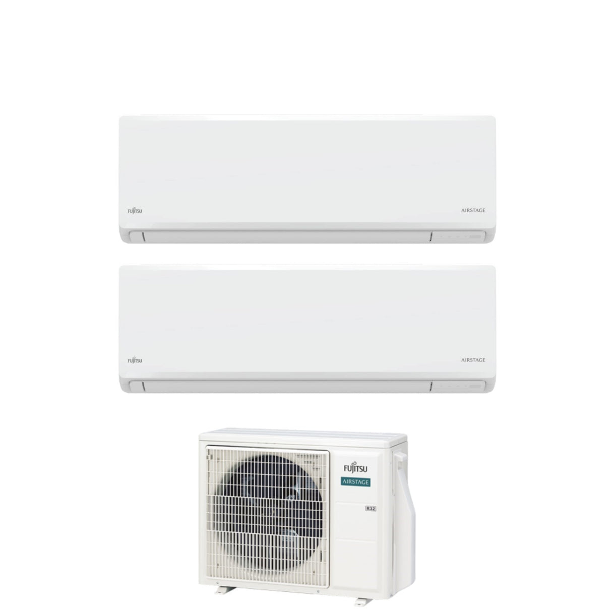 fujitsu condizionatore fujitsu dual split inverter kn airstage 79 con aoeg18kbca2 r 32 wi fi integrato