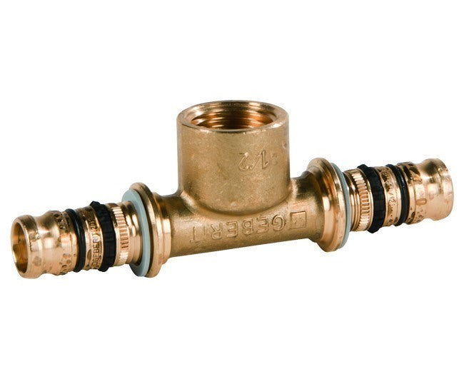 geberit raccordo a t geberit serie mepla a pressare per multistrato diametri 16 mm x 12 x 16 mm codice 611362005 ean 4025416799306