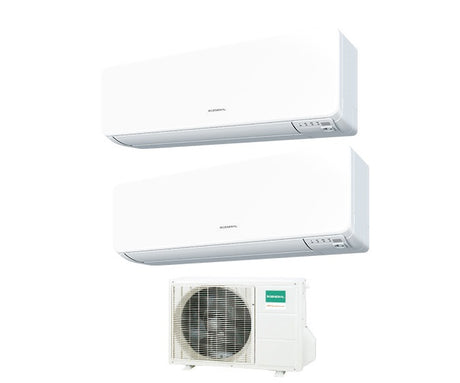 general fujitsu climatizzatore condizionatore general fujitsu dual split inverter kg 900012000 btu con aohg18kbta2 r 32 wi fi integrato 912
