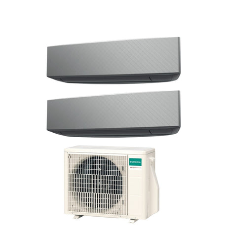 general fujitsu climatizzatore condizionatore general fujitsu dual split inverter serie keta silver 77 con aohg14kbta2 r 32 wi fi optional 70007000 colore argento novita ean 8059657011381