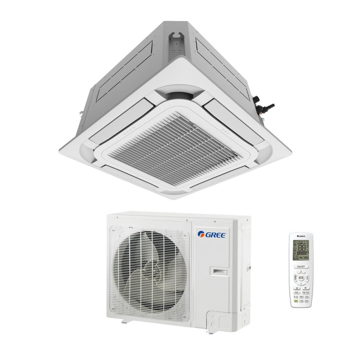 gree climatizzatore condizionatore gree a cassetta a 8 vie 36000 btu gud100ta t r 32 wi fi optional monofase con telecomando e pannello incluso novita