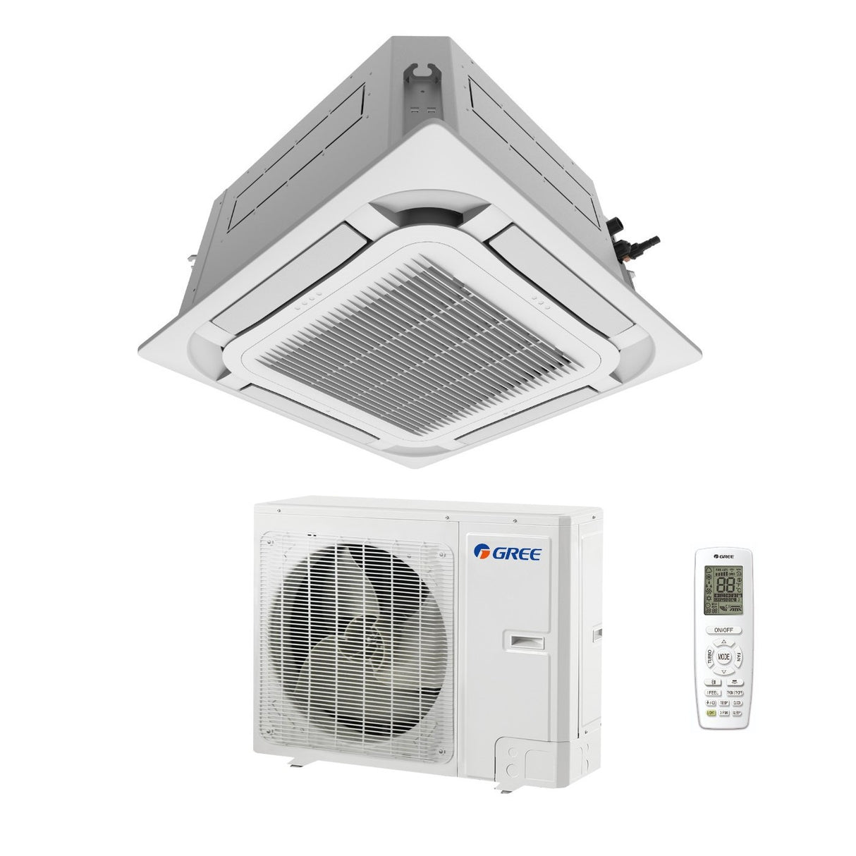 gree climatizzatore condizionatore gree a cassetta a 8 vie 36000 btu gud100ta t r 32 wi fi optional trifase con telecomando e pannello incluso novita
