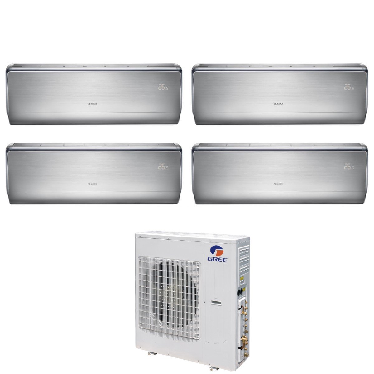 gree climatizzatore condizionatore gree quadri split inverter serie u crown 991212 con gwhd36nk6lo r 32 wi fi integrato 900090001200012000