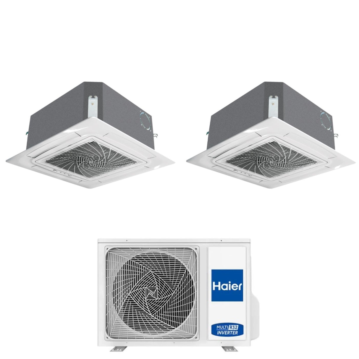 haier climatizzatore condizionatore dual split cassetta 620 90009000 ab25s2sc2fa con 2u50s2sm1fa 99