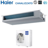 haier climatizzatore condizionatore haier inverter canalizzato canalizzabile media prevalenza 42000 btu ad125s2sm3fa trifase r 32 wi fi optional nessun comando