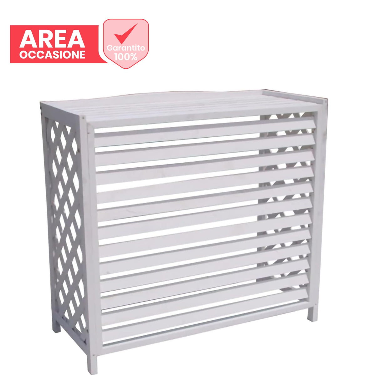 hercules area occasioni 2242 copertura copri unita esterna condizionatore in legno bianco 103x52x90 per condizionatori dualtrial e 1800024000 btu