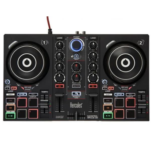 hercules mixer djcontrol inpulse 200 con 2 canali 1 usb 4780882 ean 3362934745684