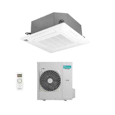 hisense climatizzatore condizionatore hisense a cassetta 42000 btu auc125ur4rhb4 r 32 wi fi optional con telecomando e pannello incluso novita