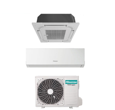 hisense climatizzatore condizionatore hisense dual split a cassetta 9000 new comfort 7000 con 2amw42u4rgc r 32 wi fi optional 90007000 con telecomando e pannello incluso novita