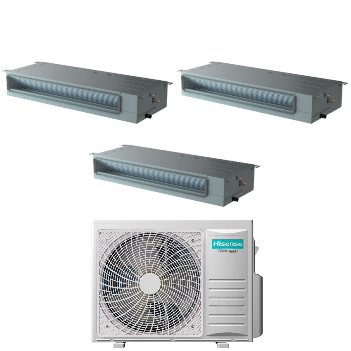 hisense climatizzatore condizionatore hisense dual split inverter canalizzato canalizzabile 912 con 2amw52u4rxc r 32 wi fi optional 900012000 con telecomando di serie e cablato incluso