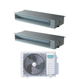 hisense climatizzatore condizionatore hisense dual split inverter canalizzato canalizzabile 99 con 2amw52u4rxc r 32 wi fi optional 90009000 con telecomando di serie