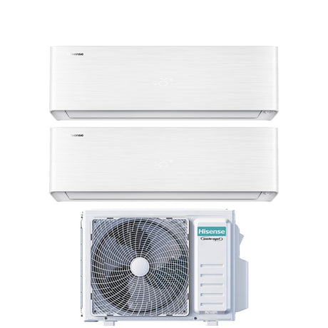 hisense climatizzatore condizionatore hisense dual split inverter serie energy pro x 1212 con 2amw52u4rxc r 32 wi fi integrato 1200012000