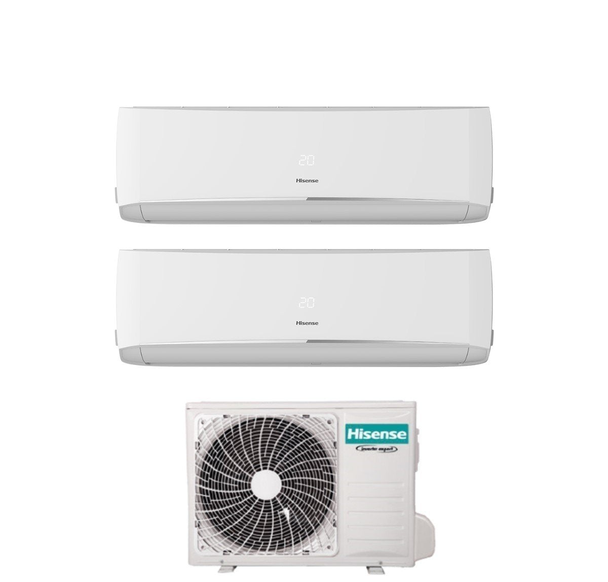 hisense climatizzatore condizionatore hisense dual split inverter serie halo 99 con 2amw52u4rxc r 32 wi fi integrato 90009000