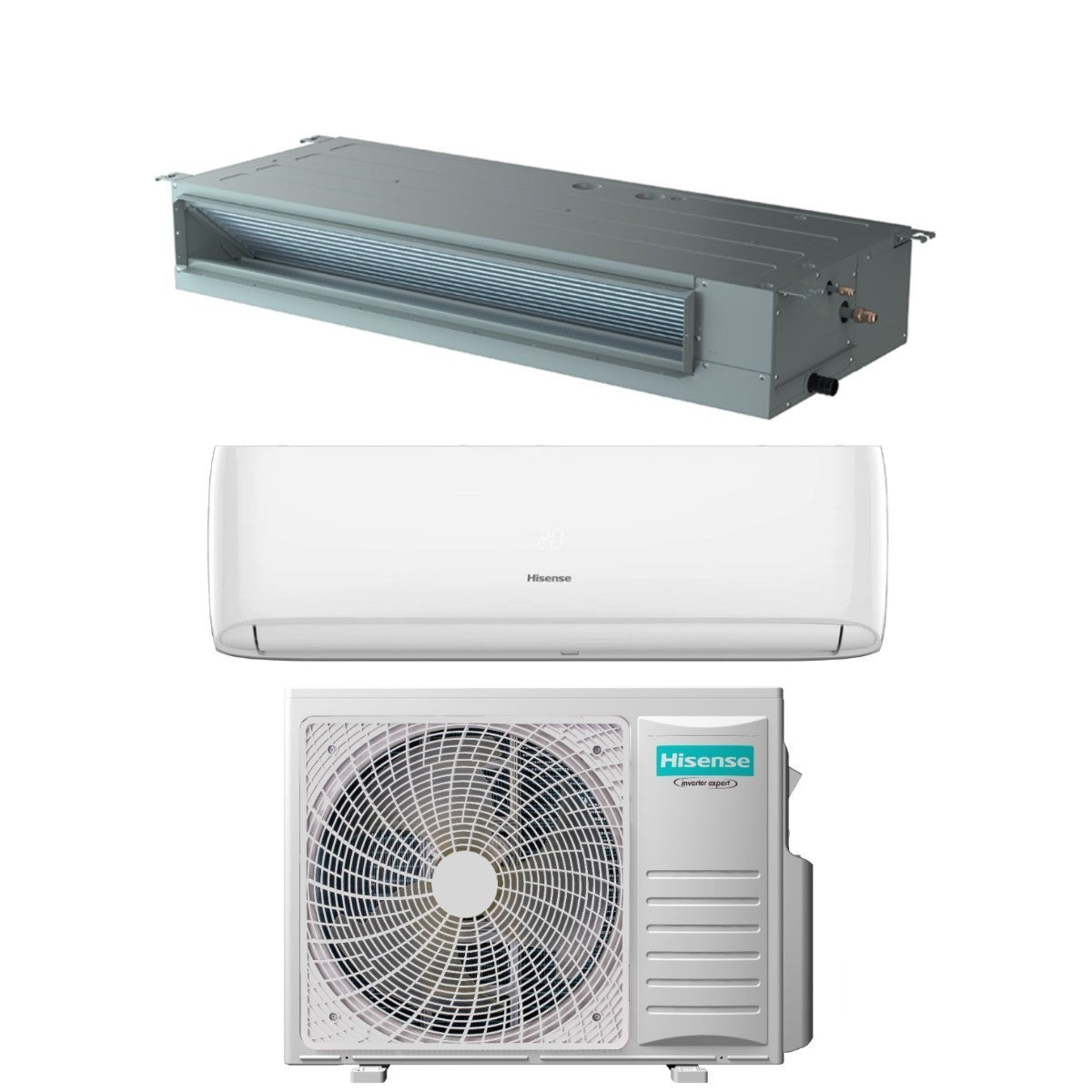 hisense climatizzatore condizionatore hisense dual split inverter serie hi comfort 12000 canalizzato 18000 con 3amw72u4rfa r 32 wi fi 1218