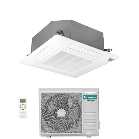 hisense climatizzatore condizionatore hisense inverter a cassetta serie turbo 24000 btu act71ur4rjc8 auw71u4rk8 r 32 wi fi optional classe aa con telecomando e pannello incluso