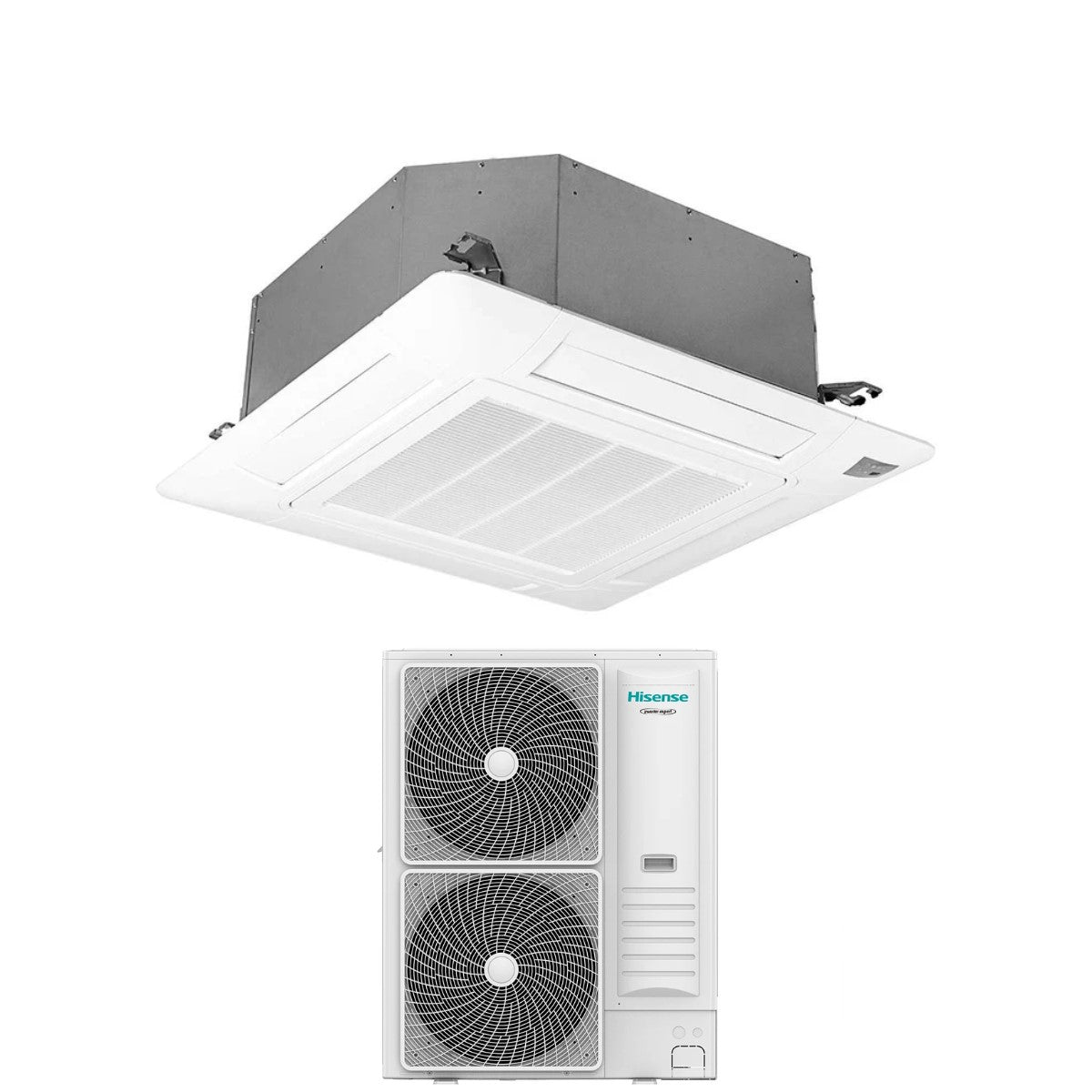 hisense climatizzatore condizionatore hisense inverter a cassetta serie turbo 48000 btu auc140ur4rkc8 auw140u6rn8 r 32 wi fi optional con telecomando e pannello incluso