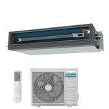 hisense climatizzatore condizionatore hisense inverter canalizzato canalizzabile serie turbo 24000 btu aud71ux4rfm8 auw71u4rk8 r 32 wi fi optional classe aa con telecomando e comando cablato di serie