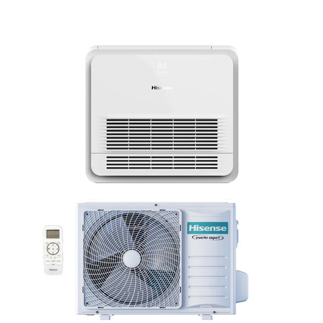 hisense climatizzatore condizionatore hisense inverter console serie turbo 18000 btu akt52ur4rk8 auw52u4rj8 r 32 wi fi optional classe aa con telecomando di serie incluso