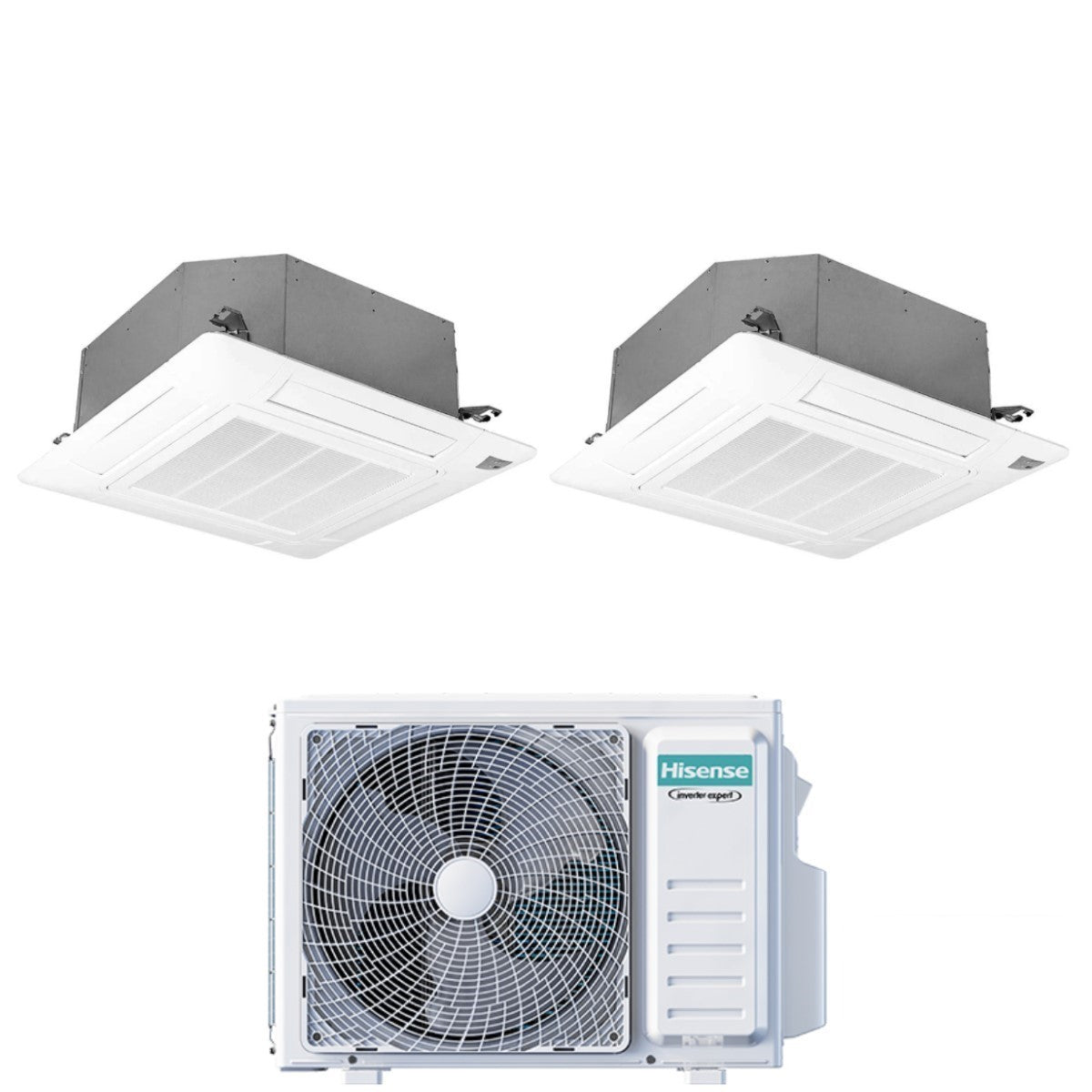 hisense condizionatore dual split a cassetta hisense 1212 con 3amw62u4rjc r 32 wi fi optional con telecomando