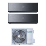 hisense condizionatore hisense dual split inverter serie energy pro x black 900012000 con 2amw52u4rxc r 32 wi fi integrato