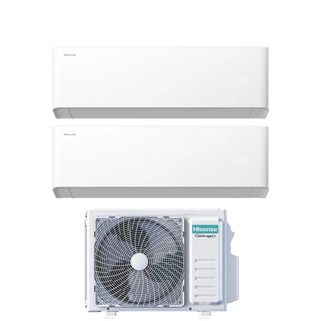 hisense condizionatore hisense dual split uni hb 79 con 2amw52u4rxc r 32 wi fi integrato