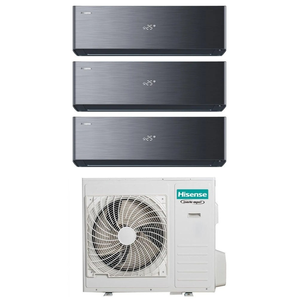 hisense condizionatore hisense trial split energy pro x black 181818 con 5amw105u4rqc r 32 wi fi integrato