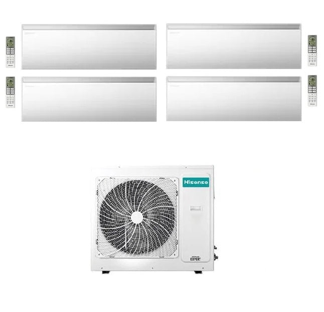 hisense condizionatore quadri split hisense air master 9999 btu con 4amw81u4rjc r 32 wi fi integrato