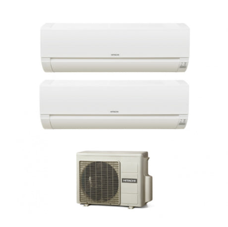 hitachi climatizzatore condizionatore dual split inverter hitachi serie dodai 1200012000 con ram 53ne2f r 32 wi fi optional novita 1212 ean 8059657009111