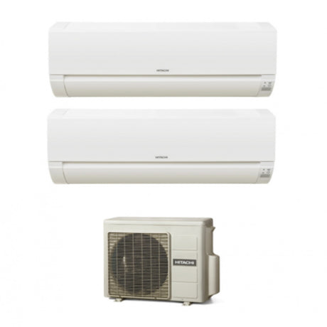hitachi climatizzatore condizionatore dual split inverter hitachi serie dodai 900012000 con ram 40ne2f r 32 wi fi optional novita 912 ean 8059657009159