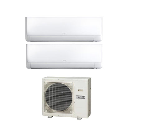 hitachi climatizzatore condizionatore hitachi dual split inverter r 32 akebono 1212 con ram 53np2e wi fi optional 1200012000 ean 8059657013750