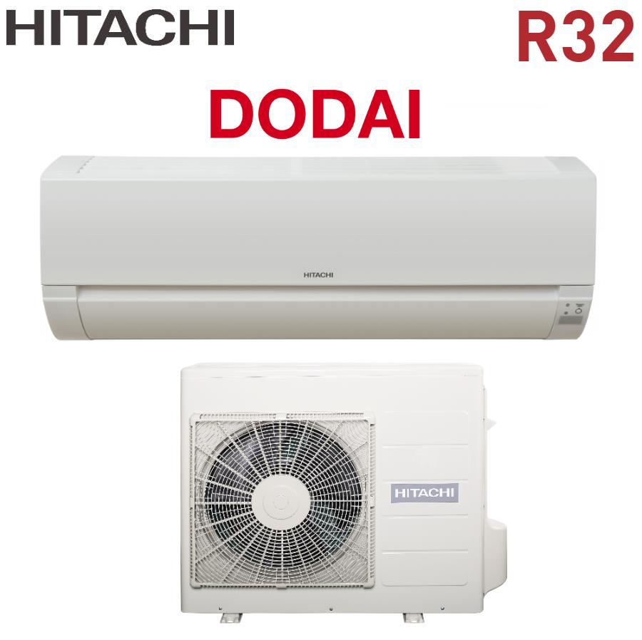 hitachi climatizzatore condizionatore hitachi serie dodai 12000 btu rak 35ped con rac 35wed gas r 32 wi fi optional ean 8059657006028