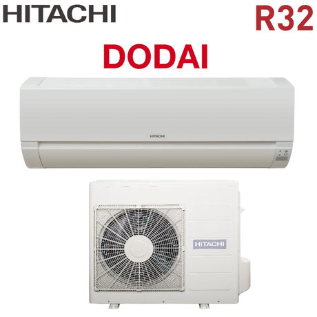 hitachi climatizzatore condizionatore hitachi serie dodai 12000 btu rak 35ped con rac 35wed gas r 32 wi fi optional ean 8059657006028