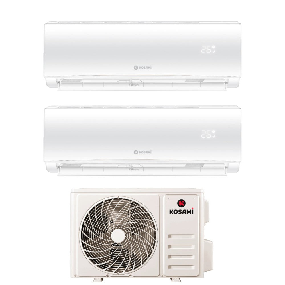 kosami condizionatore dual split kosami paros white 99 con 14 2 r 32 wi fi integrato